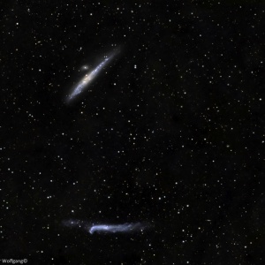 NGC 4531 Wal-Galaxie+NGC 4556 Hockeyschläger-Galaxie