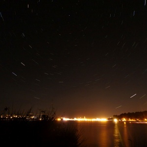 Sternenhimmel über Porec, Istrien, Kroatien