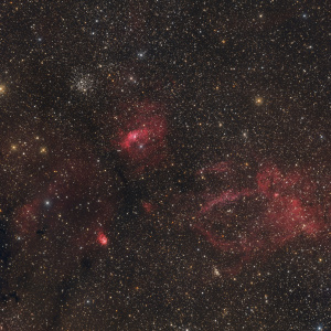 NGC 7635, NGC 7538, Sh2-159, Sh2-157